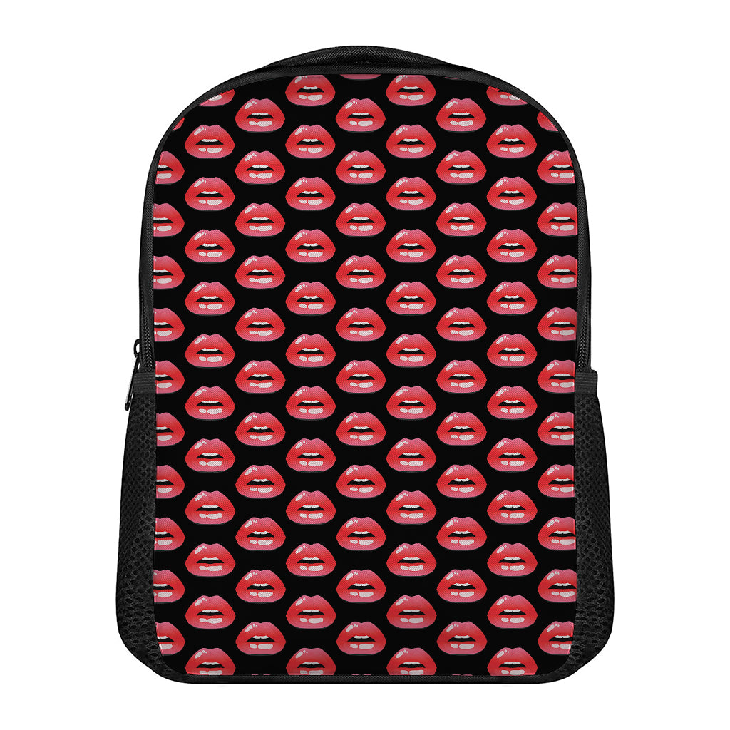 Wet Lips Pattern Print Casual Backpack