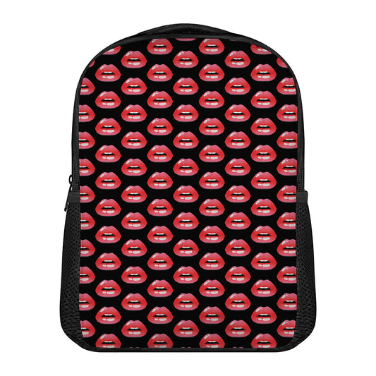 Wet Lips Pattern Print Casual Backpack