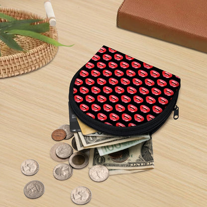 Wet Lips Pattern Print Coin Purse