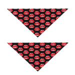 Wet Lips Pattern Print Dog Bandana