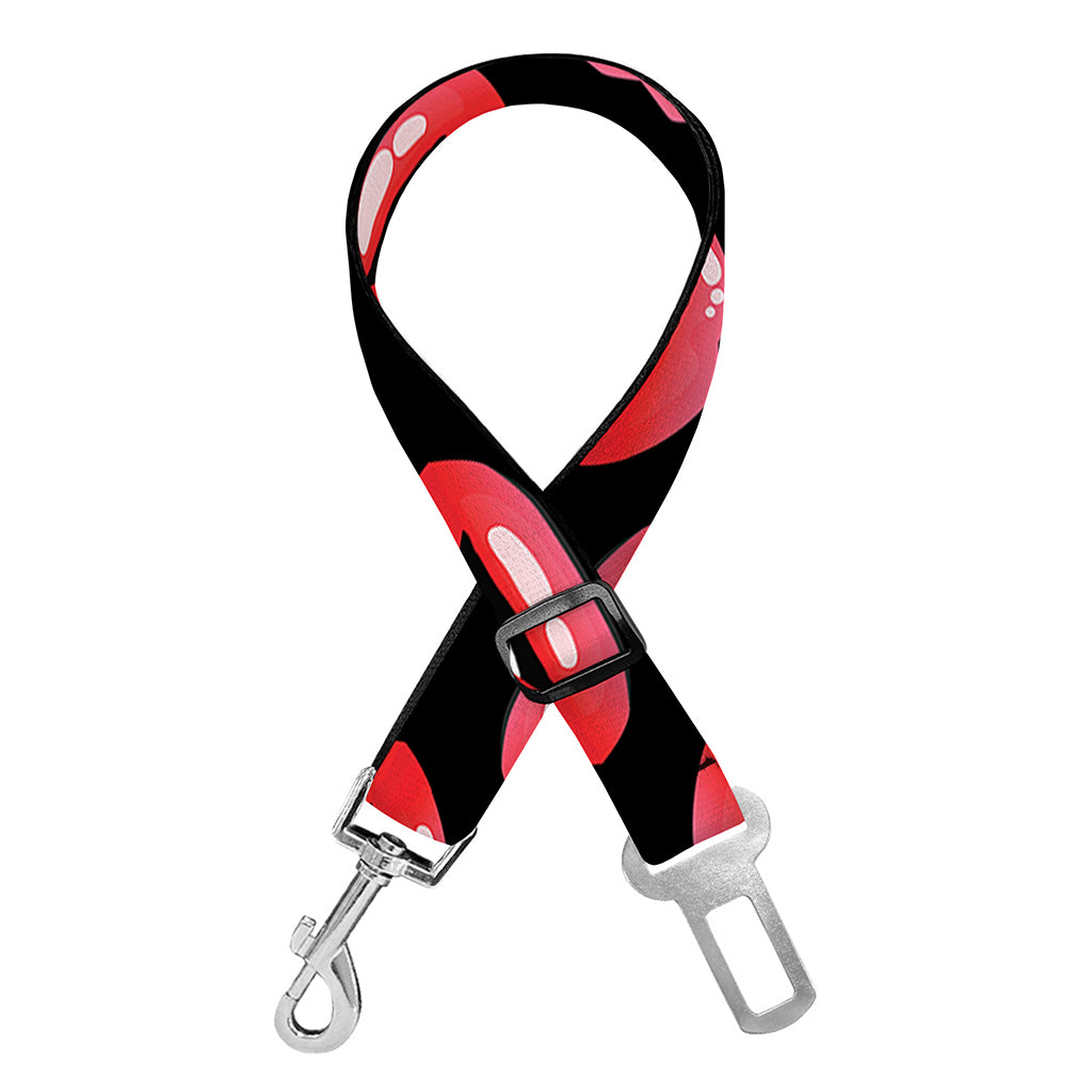 Wet Lips Pattern Print Dog Seat Belt