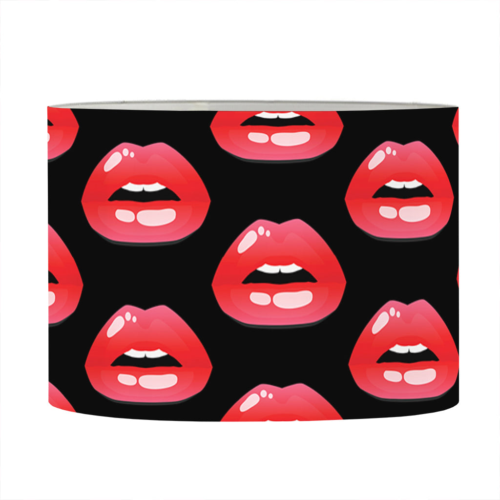 Wet Lips Pattern Print Drum Lamp Shade