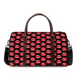 Wet Lips Pattern Print Duffle Bag