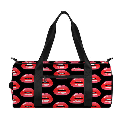 Wet Lips Pattern Print Gym Bag