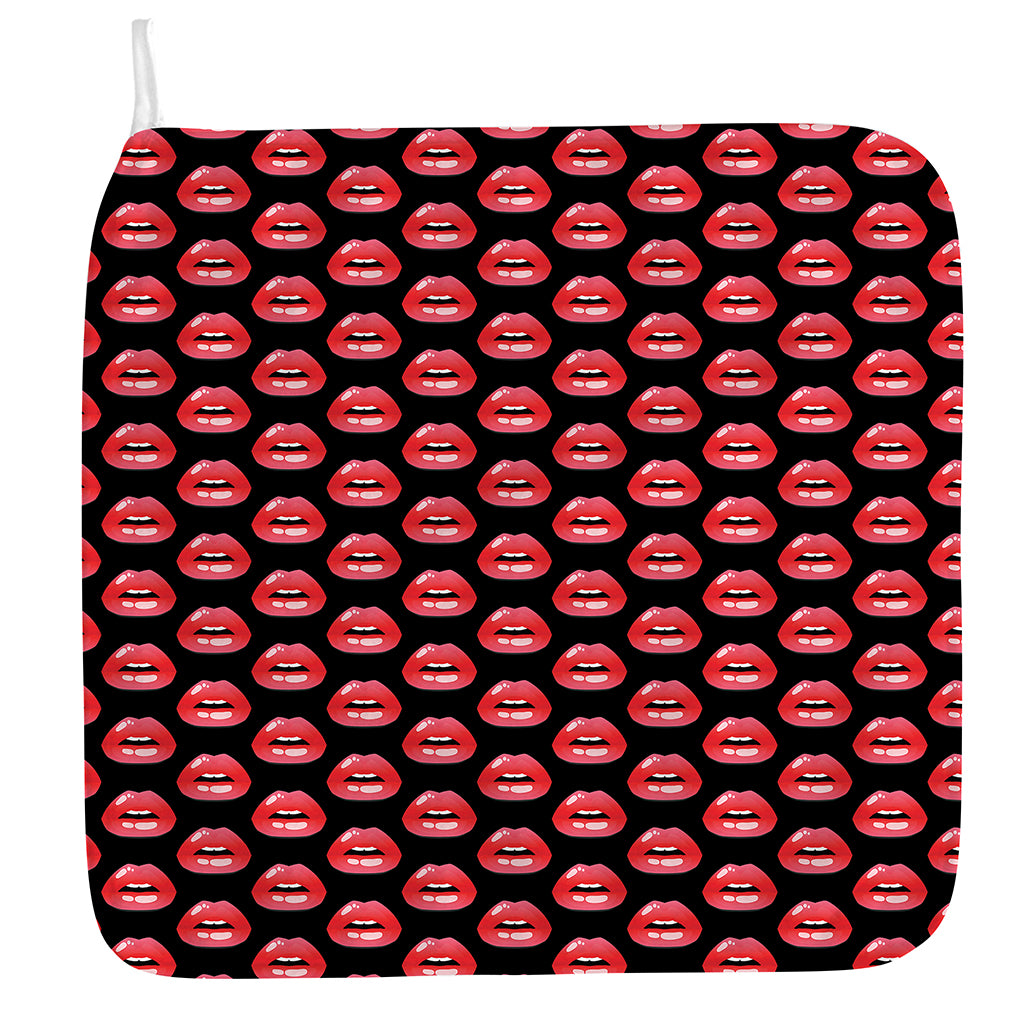 Wet Lips Pattern Print Hand Towel