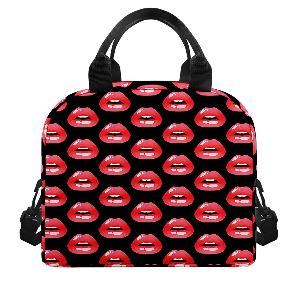 Wet Lips Pattern Print Insulated Lunch Bag