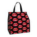 Wet Lips Pattern Print Insulated Lunch Tote
