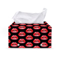 Wet Lips Pattern Print Leather Tissue Box Cover