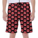 Wet Lips Pattern Print Men's Beach Shorts
