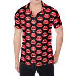 Wet Lips Pattern Print Men's Shirt
