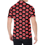 Wet Lips Pattern Print Men's Shirt