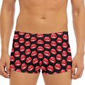 Wet Lips Pattern Print Men's Short Boxer Briefs