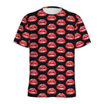 Wet Lips Pattern Print Men's Sports T-Shirt