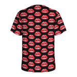 Wet Lips Pattern Print Men's Sports T-Shirt