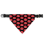 Wet Lips Pattern Print Over The Collar Dog Bandana