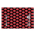 Wet Lips Pattern Print Placemat