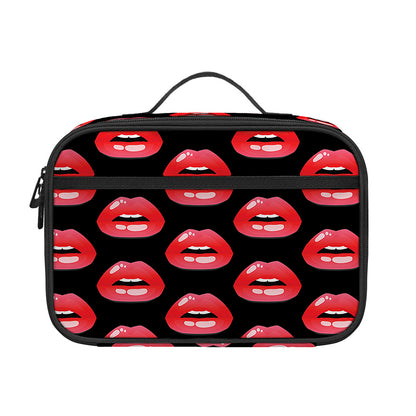 Wet Lips Pattern Print Portable Lunch Bag