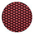 Wet Lips Pattern Print Round Blanket