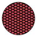 Wet Lips Pattern Print Round Floor Mat