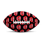 Wet Lips Pattern Print Rugby Ball