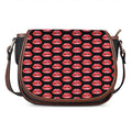 Wet Lips Pattern Print Saddle Bag