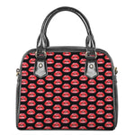 Wet Lips Pattern Print Shoulder Handbag