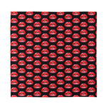 Wet Lips Pattern Print Silk Bandana