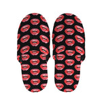 Wet Lips Pattern Print Slippers