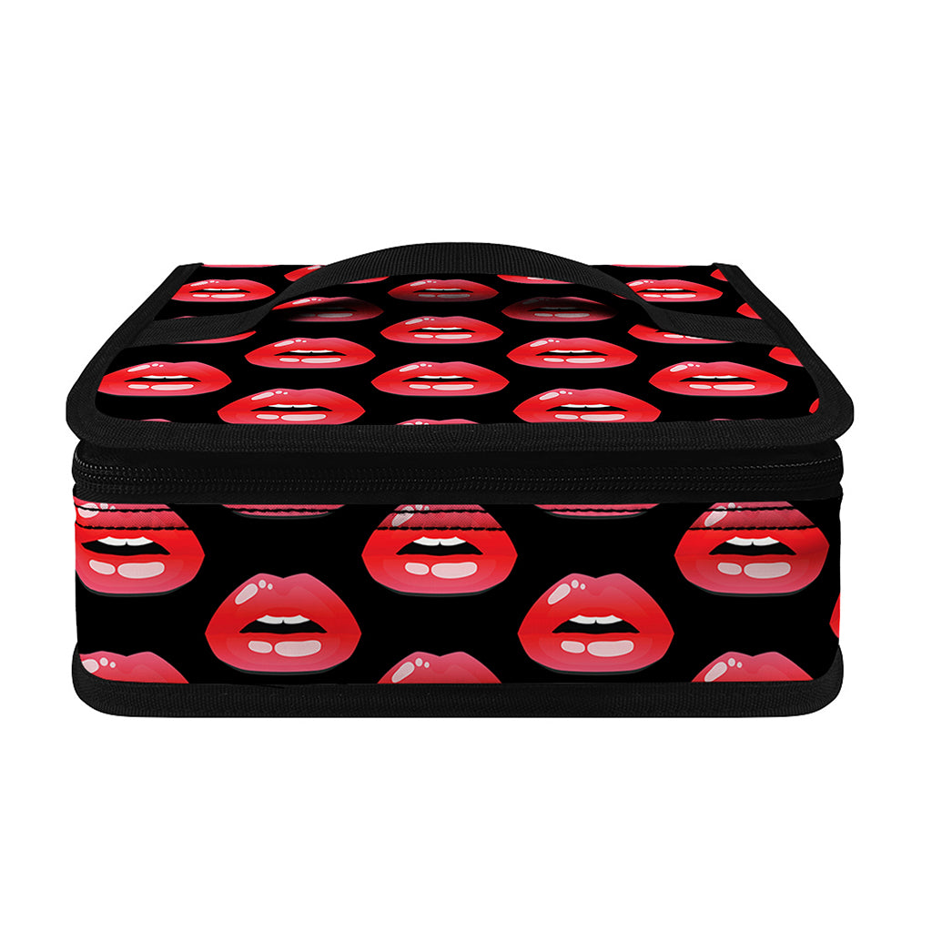 Wet Lips Pattern Print Small Lunch Bag
