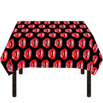 Wet Lips Pattern Print Tablecloth