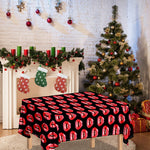 Wet Lips Pattern Print Tablecloth