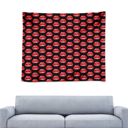 Wet Lips Pattern Print Tapestry