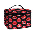 Wet Lips Pattern Print Travel Makeup Bag