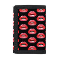 Wet Lips Pattern Print Trifold Wallet