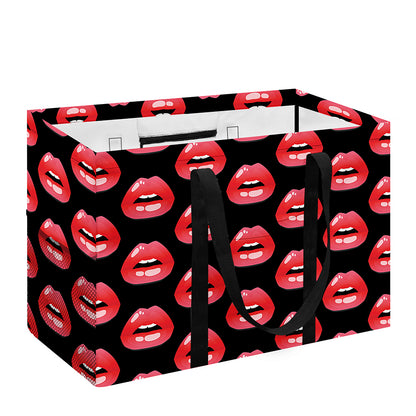 Wet Lips Pattern Print Utility Tote Bag