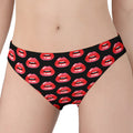 Wet Lips Pattern Print Women's Panties
