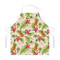 White Aloha Pineapple Pattern Print Adjustable Apron