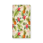 White Aloha Pineapple Pattern Print Baby Crib Sheet
