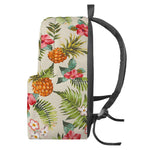 White Aloha Pineapple Pattern Print Backpack