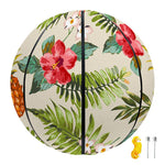 White Aloha Pineapple Pattern Print Basketball