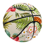 White Aloha Pineapple Pattern Print Basketball
