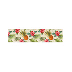 White Aloha Pineapple Pattern Print Bed Runner
