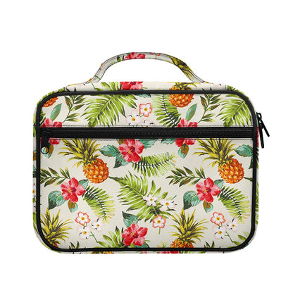 White Aloha Pineapple Pattern Print Briefcase Bible Bag