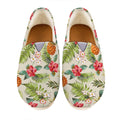 White Aloha Pineapple Pattern Print Casual Shoes