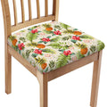 White Aloha Pineapple Pattern Print Chair Cushion Cover