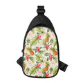 White Aloha Pineapple Pattern Print Sling Bag