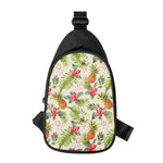 White Aloha Pineapple Pattern Print Chest Bag