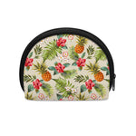White Aloha Pineapple Pattern Print Coin Purse