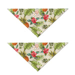 White Aloha Pineapple Pattern Print Dog Bandana