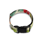 White Aloha Pineapple Pattern Print Dog Collar